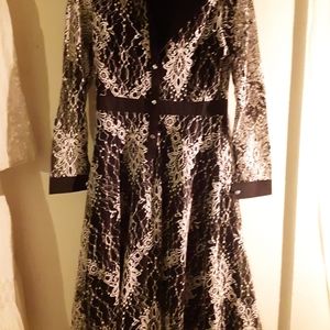 Black witches dress with white lace